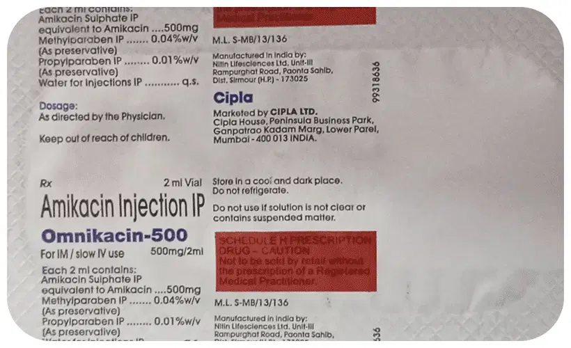 Buy Amikacin for Bacterial eye / ear infections treatment