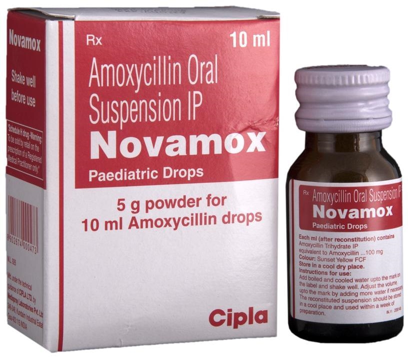 Novamox Paediatric Drops from our pharmacy