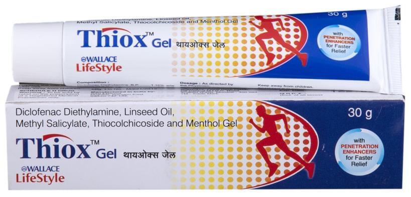 Thiox Gel with Diclofenac Diethylamine & Menthol | For  Joint Pain